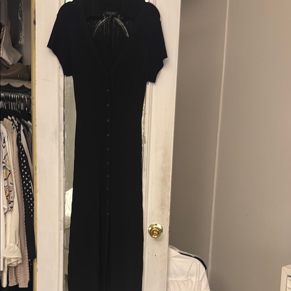 Rag & Bone Black Sheath Maxi Dress